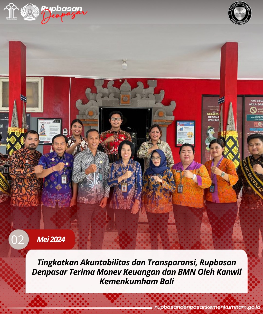 Tingkatkan Akuntabilitas dan Transparansi, Rupbasan Denpasar Terima Monev Keuangan dan BMN Oleh Kanwil Kemenkumham Bali